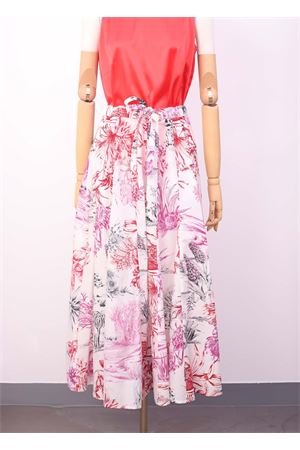 Trousera skirt in  silk and cotton Laboratorio Capri | IRISCACTUS BIANCO